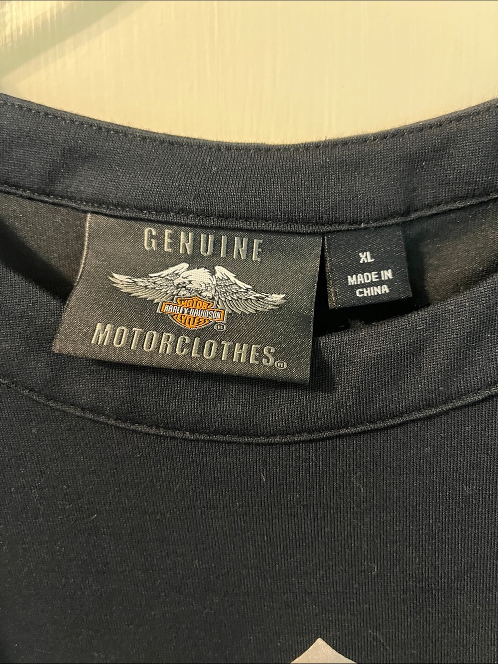 Harley-Davidson Black Tank with Silver Shield and Orange Accents on sides - Picture 3 of 5
